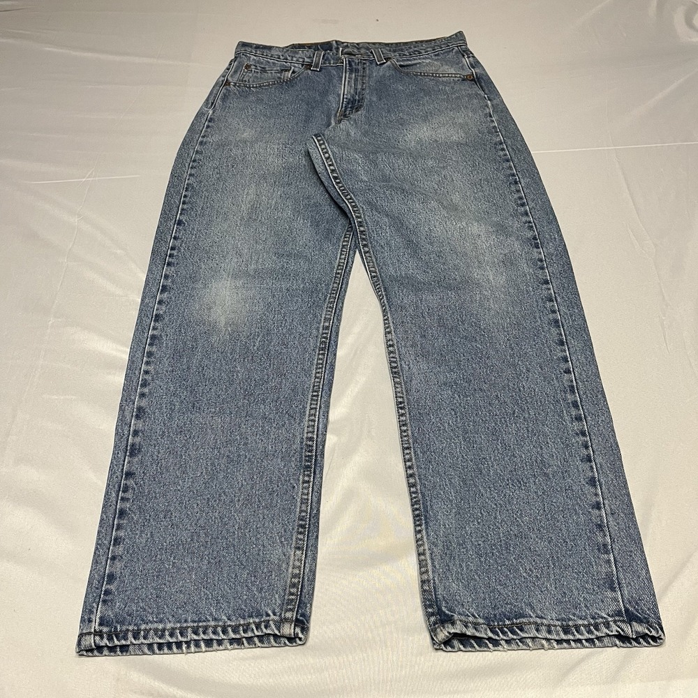 Vintage 90s Levi 565 Wide Leg Size 32x30 Fits (30x31) Jeans Baggy Denim USA Made
